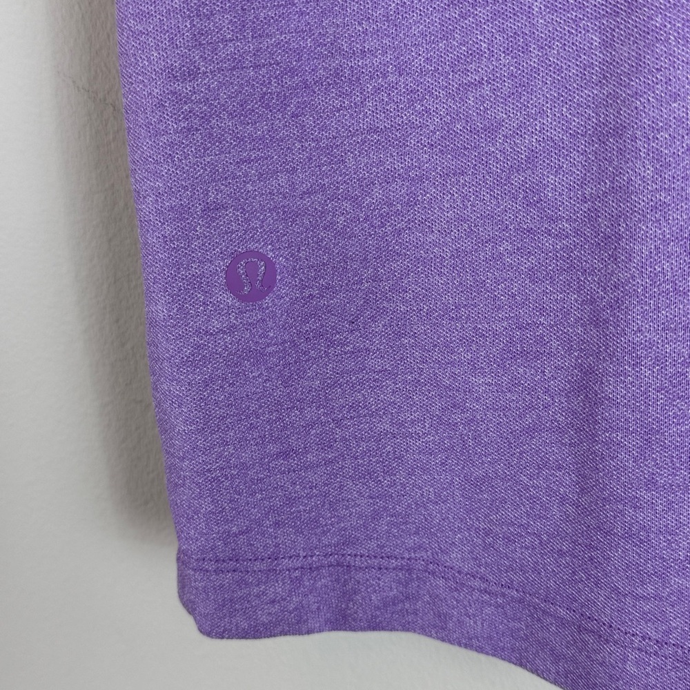 Lululemon Men’s Evolution Short Sleeve Polo Shirt in Heather Purple Size Medium - Picture 5 of 5